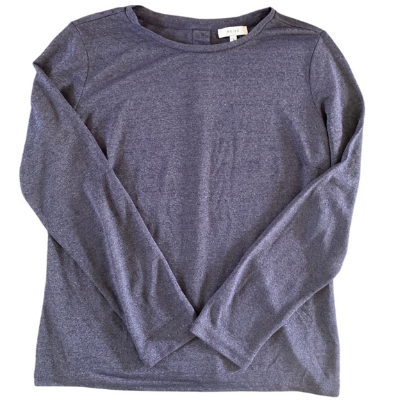 Reiss Milly Long sleeve Faux Button back Top in Blue - Picture 9 of 10